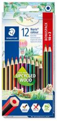STAEDTLER Színes ceruza készlet, hatszögletű, STAEDTLER „Noris Colour 185, 10+2 különböző szín (TS185C12P)