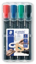 STAEDTLER Alkoholos marker készlet, 2 mm, kúpos, STAEDTLER „Lumocolor® 352, 4 különböző szín (TS352WP4)