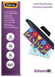 Fellowes Meleglamináló fólia, 80 mikron, A3, matt, 100 db, FELLOWES (IFW54520) - becsiirodaker