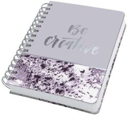 Sigel Spirálfüzet, 168×215 mm, pontrácsos, 120 lap, keményfedeles, SIGEL „Jolie, Violet Marble (SIJN607)