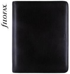 FILOFAX Kalendárium, gyűrűs, betétlapokkal, A5, FILOFAX „Metropol, cipzárral fekete (NFX026979)