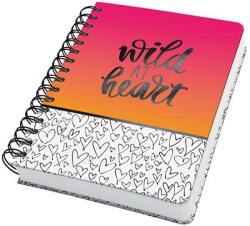 Sigel Spirálfüzet, 168×215 mm, pontrácsos, 120 lap, keményfedeles, SIGEL „Jolie, Wild Hearts (SIJN621)