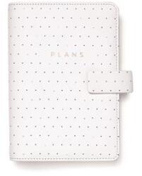 FILOFAX Kalendárium, gyűrűs, betétlapokkal, personal méret, FILOFAX „Moonlight, fehér (NFX022651)