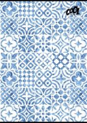 Victoria Füzet, tűzött, A4, kockás, 80 lap, COOL BY VICTORIA „Mediterrain patterns (ISVFC103)