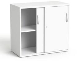 MAYAH Szekrény, asztalmagas, tolóajtós, polcos, MAYAH „Freedom SV-16, fehér (IBXSZ16F)