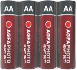 AgfaPhoto Elem, AA, 4 db, féltartós (szén-cink), zsugor, AGFAPHOTO „Heavy Duty (AGHDAA4)