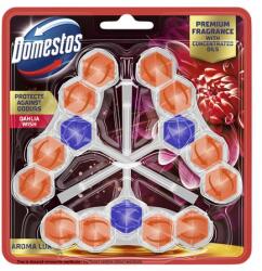 Domestos WC frissítő blokk, 3 db-os, DOMESTOS „Aroma Lux, dália és sárkánygyümölcs (KHT1175)