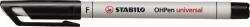 STABILO Alkoholmentes marker, OHP, 0, 7 mm, STABILO „OHPen F, fekete (TST85246)