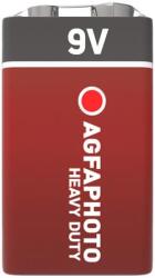 AgfaPhoto Elem, 9V, 1 db, féltartós (szén-cink), zsugor, AGFAPHOTO „Heavy Duty (AGHD9V1)
