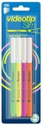 ICO Szövegkiemelő készlet, 1-3 mm, ICO „Videotip Slim, 4 különböző szín (TICVTSL)