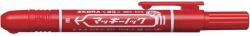 Zebra Alkoholos marker, 1, 3 mm, nyomógombos, ZEBRA „Mckie Retractable, piros (TZ51063)