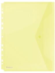 DONAU Irattartó tasak, A4, PP, patentos, lefűzhető, DONAU, sárga (D8540S)