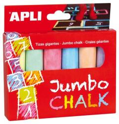 APLI Aszfaltkréta, kerek, jumbo, APLI, 6 különböző szín (LCA14367)