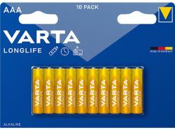 VARTA Elem, AAA mikro, 10 db, műanyagmentes, VARTA „Longlife (VELEAAA10R)