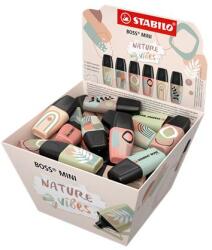 STABILO Szövegkiemelő display, 1-4 mm, STABILO „Boss Mini Nature vibes, 50 darabos (TST0750111)