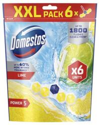 Domestos WC frissítő blokk, 6 db-os, DOMESTOS „Power 5, lime (KHT1181)