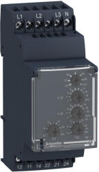 Schneider Electric Harmony Control háromfázisú feszültségfigyelő relé, 3f, 1+1CO, 5A, 120…277VAC RM35UB3N30