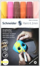 Schneider Dekormarker készlet, akril, 2 mm, SCHNEIDER „Paint-It 310, 6 különböző szín (TSC310V63)