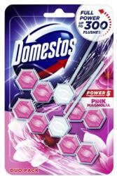 Domestos WC frissítő blokk, 2 db-os, DOMESTOS „Power 5, pink magnólia (KHT631)