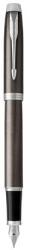 Parker Töltőtoll, ezüst színű klip, sötétbarna tolltest, PARKER „Royal IM (ICPRIM10)