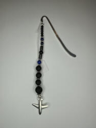  Szabad Út - Kézzel készült lávakő könyvjelző repülő medállal (JJkonyv34)