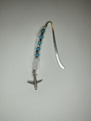  Tiszta Égbolt - Kézzel készült ásvány könyvjelző repülő medállal (JJKONYV36)