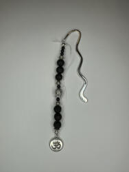  Belső Egyensúly - Kézzel készült lávakő könyvjelző Om medállal (JJKONYV33)