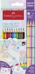 Faber-Castell Színes ceruza készlet, háromszögletű, FABER-CASTELL „Grip, 13 különböző szín, unikornis (TFC201542)