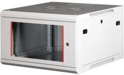 Lande Rack szekrény, fali, 19″, 6U, lapraszerelt, LANDE „PROlineB, szürke (RASLN07)