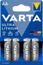 VARTA Elem, AA ceruza, 4 db, lítium, VARTA „Ultra Lithium (VEULAA4N)