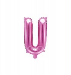Party Deco U betű lufi, sötét rózsaszín, 35cm