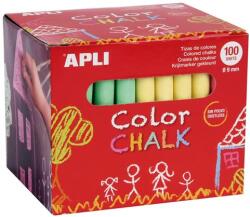 APLI Táblakréta, kerek, 100 darabos, APLI, vegyes színek (LCA14575) - becsiirodaker