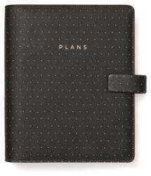 FILOFAX Kalendárium, gyűrűs, betétlapokkal, A5, FILOFAX „Moonlight, fekete (NFX022655)