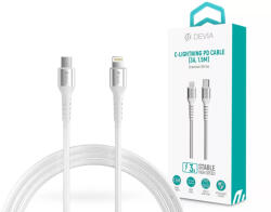 DEVIA Gracious Serie USB-C → Lightning PD gyorstöltő kábel 1, 5 m (3A) - fehér