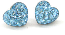 HÉRA SZÍV fülbevaló - 10 mm (aquamarine) (2023062717)