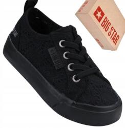 Big Star JJ374133 fekete csipkés gyerekcipő, stílusos tornacipő (208465906)