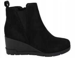  Női Bakancs Velúr Bélelt Bakancs Fekete 40-ES (WD9111)