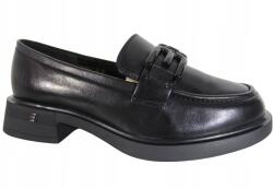 VINCEZA 63501 40-es Méret fekete bőrcipő (63501)