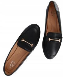  Fekete Balerinacipő Kényelmes Papucs Öko Bőr Női Cipő Kényelmes 41-ES (E10_DM279)