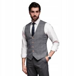 Ombre Flip-flop férfi mellény finom grafit kockás V2 OM-BLZV-0123 S (144409)