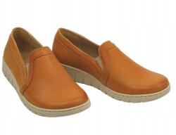 Helios Női Félcipő Helios 430 Barna Valódi Bőr Bebújós Kényelmes (430.071)