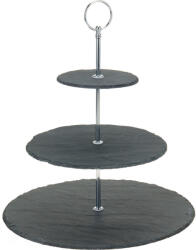 Excellent Houseware Kő Patera Süteményekhez És Rágcsálnivalókhoz Pala 3 Szint 30 X 31 X 30 CM (8718158435019)
