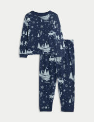 Marks & Spencer Пижама с мотив Disney Frozen, от чист памук (2-8 години) Marks & Spencer морскосин Marks & Spencer | Sin | Момчешки | 2-3 години