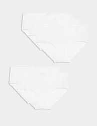 Marks & Spencer Миди бикини от памук Lycra®, 5 опаковки Marks & Spencer бели Marks & Spencer | Byal | ЖЕНИ | S