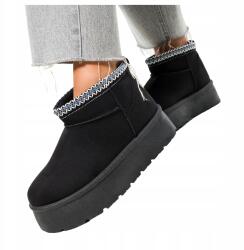 Casu Hótaposó Mukluki Női Fekete Futó Platform Bebújós R 38 (7089650000380)