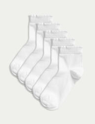 Marks & Spencer Чорапи 5 чифта детски Marks & Spencer | Byal | Момичешки | 31-36