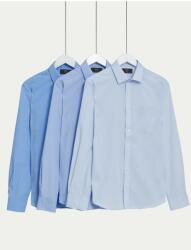 Marks & Spencer Риза с тесен силует от памучна смес, 3 бр. Marks & Spencer синя Marks & Spencer | Sin | МЪЖЕ | 15