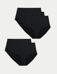Marks & Spencer Къси панталонки с талия от микрофибър, без видими подгъви, опаковка от 5 броя Marks & Spencer черни Marks & Spencer | Cheren | ЖЕНИ | S
