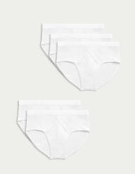 Marks & Spencer Памучни слипове, 5 бр. Marks & Spencer бял Marks & Spencer | Byal | МЪЖЕ | S