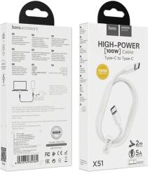 hoco. Cablu Date Type C to Type C Hoco X51 High Power 2m Alb